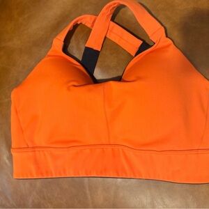 Oiselle Vibrant Orange Sports Bra